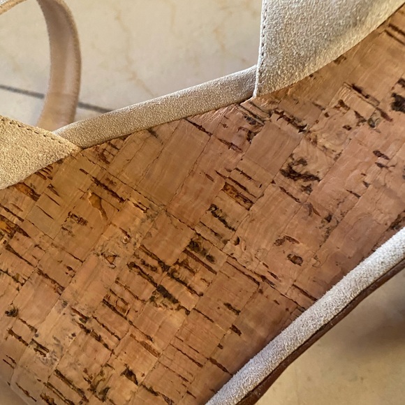 Prada suede beige cork platform wedge - Picture 5 of 13